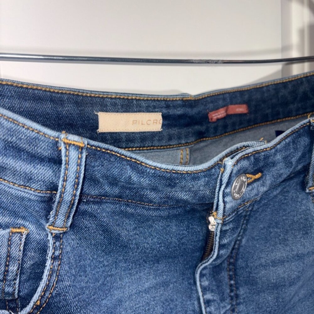 Pilcro and the Letterpress Blue Distressed Straight-Leg Jeans - Picture 5 of 14
